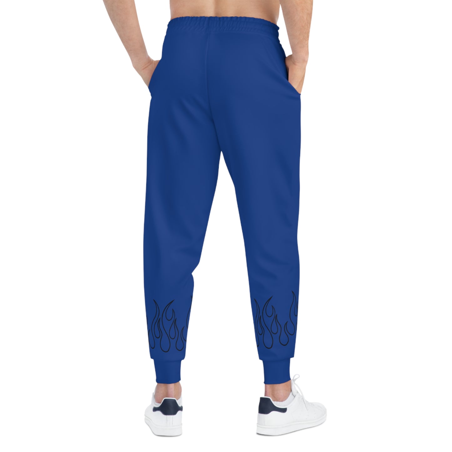 Flame Design Athletic Joggers Blue