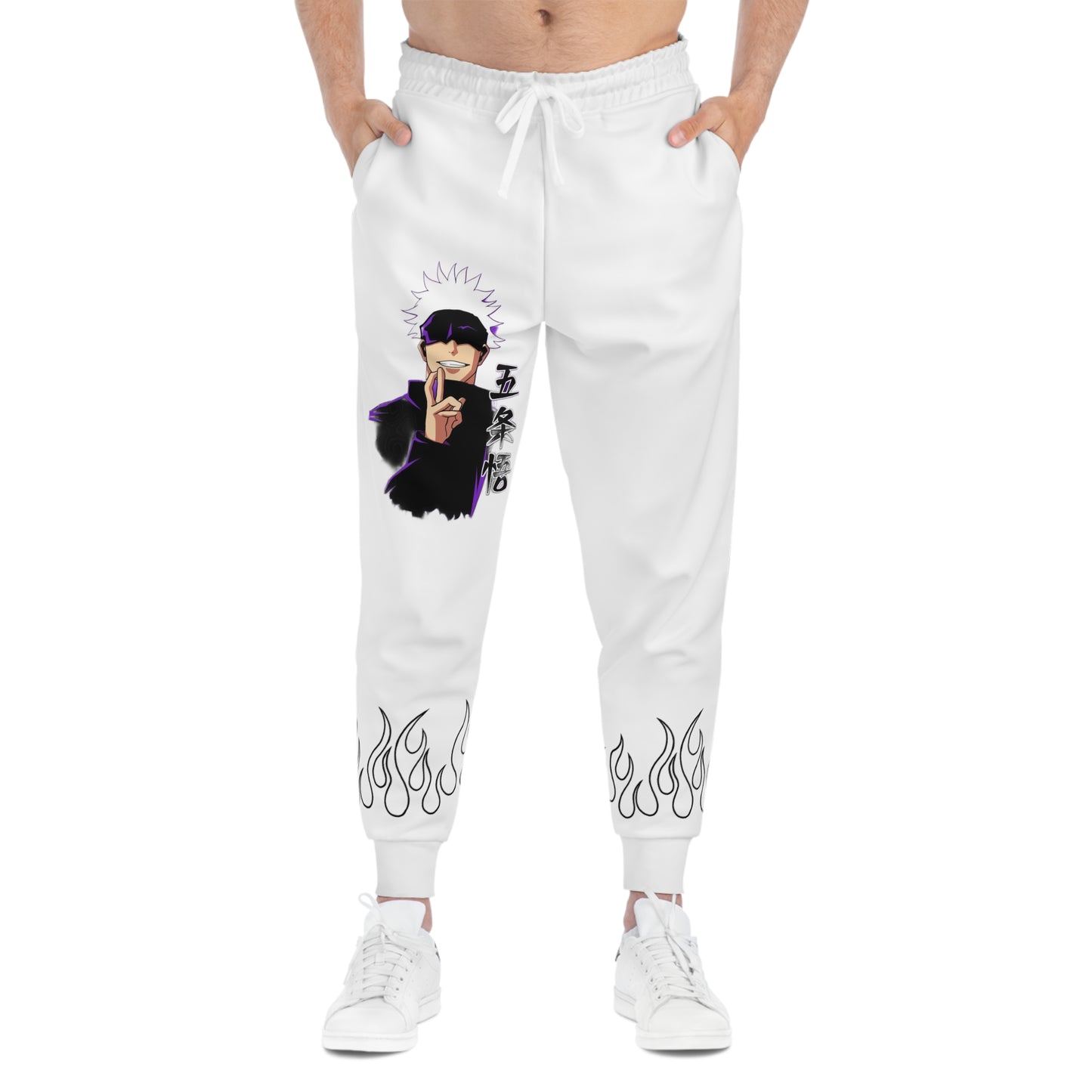 Flame Design Athletic Joggers White