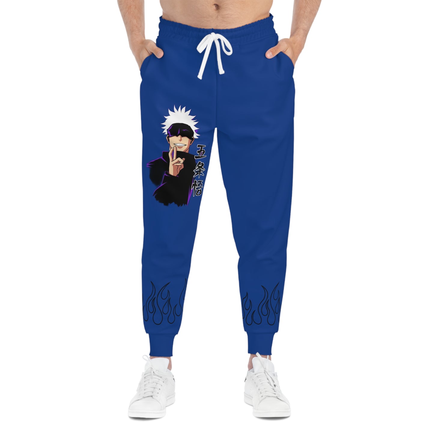 Flame Design Athletic Joggers Blue